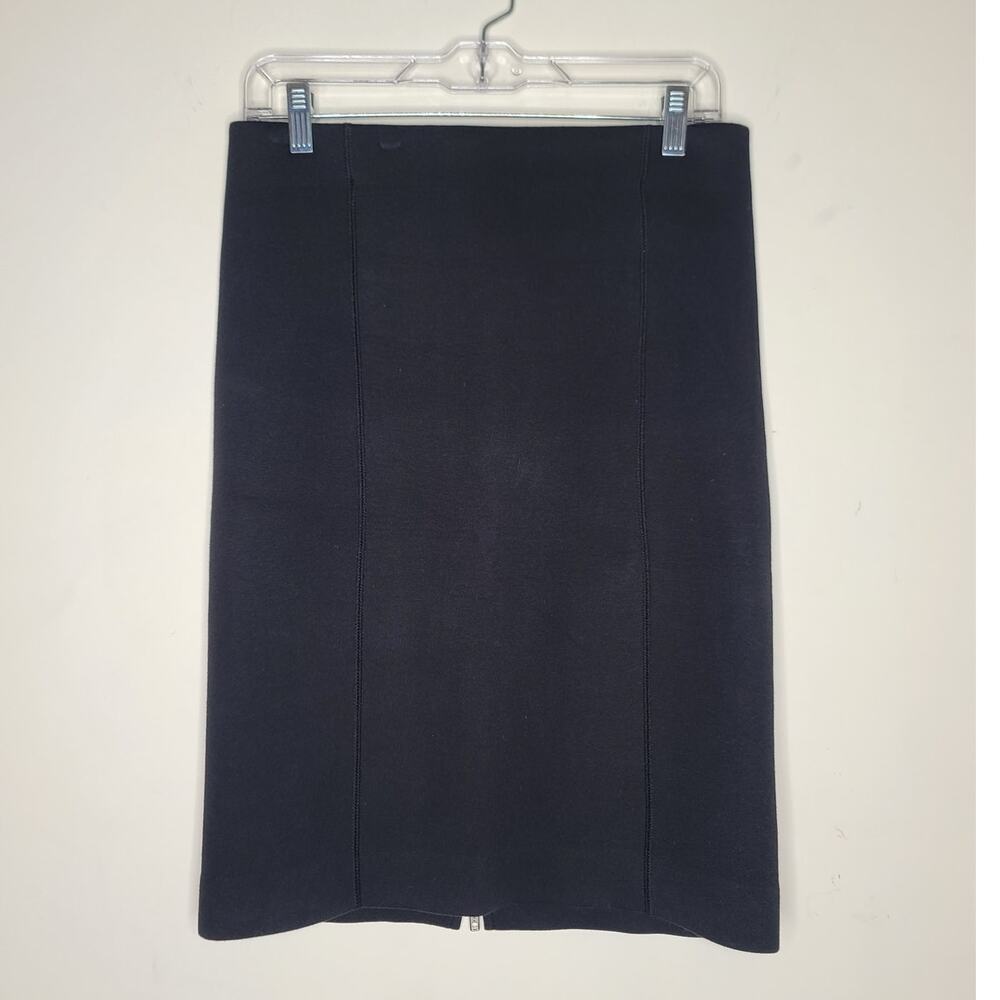 J Crew black bandage straight pencil skirt with full zipper on back - medium